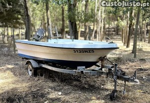 Barco com Motor 15cv + Reboque  Conjunto Completo