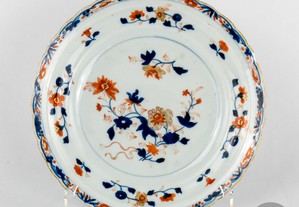 Prato porcelana da China, Imari, Dinastia Qing, Kangxi, séc. XVII / XVIII
