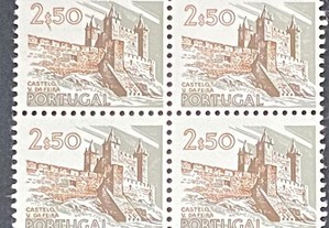 Quadra selos Paísagens e Monumentos 2$50 - 1973