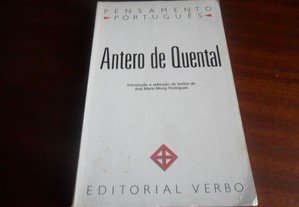 "Antero de Quental" de Ana Maria Moog Rodrigues - 1ª Edição de 1990