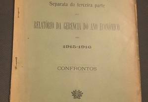 Manutenção Militar. Separata do Relatório da Gerência de 1915/1916