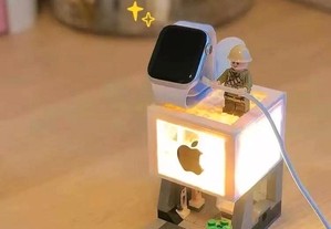 Apple Watch charger stand Apple Store Lego