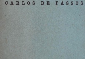 Perfil do Escritor Carlos de Passos - Ano de Edição 1958 de Cruz Malpique