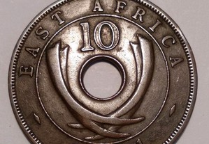 Moeda de 10 Cents 1951 África Oriental Britânica