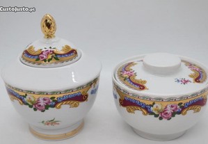 2 Potes em Porcelana Francesa LG Limoges Vintage