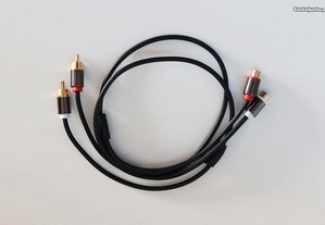 Cabo Audio RCA Macho / Femea Extensão com Conectores Ouro (1M)