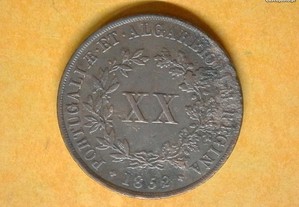 558 - Maria II: XX réis 1852 cobre, por 15,00