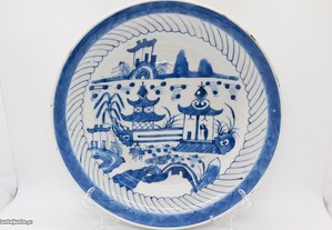 Prato Fundo 25cm porcelana Chinesa Fluvial e Pagod