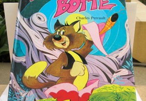 Livro juvenil Le chat botté, Charles Perrault anos 80