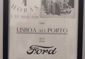 Ford 1930 Palácio Ford Quadro com Publicidade da Época