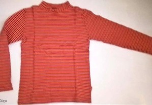 Sweater de Criança Riscas, Cenoura - ORIGINAL
