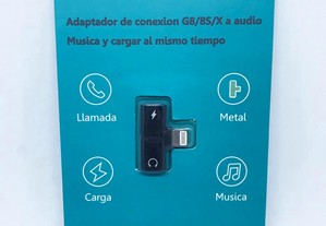 Adaptador lightning duo iPhone (carga+auricular)