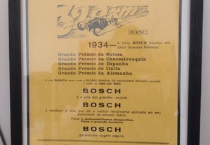 Bosch 1934 Quadro com Publicidade da Época