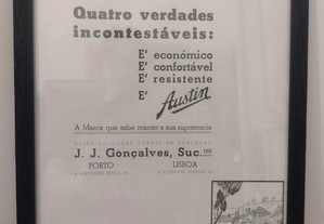 Austin - 1934 J.J. Gonçalves Quadro Publicidade da Época