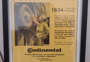 Continental 1934 Quadro com Publicidade da Época