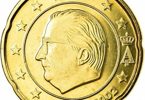 Moeda de Euro - Bélgica 20 Cêntimos 2002