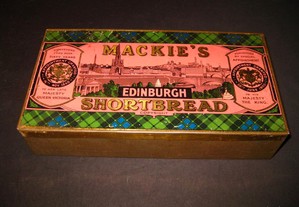 Antiga caixa lata litografada Edinburgh 1900s