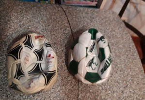 Conjunto de 2 Bolas de Futebol Vintage Vazias