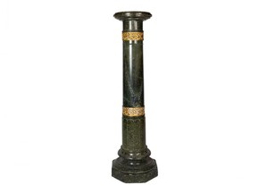 Coluna pedestal mármore bronze neoclássico século XIX