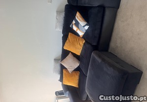 Sof com chaise longue( porttil)+ sof cama