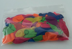 Pack 100 Balões de Água Coloridos Carnaval Brincadeiras de Verão