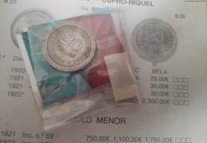 Moeda centenária 20 centavos Portugal original