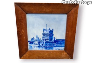 Painel Azulejo c/ Moldura   Torre de Belm (Viuva Silva Fernandes, Lisboa, sc. XX)