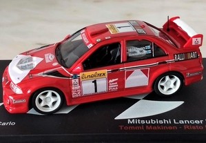 * Miniatura 1:43 Mitsubishi Lancer Evolution VI Tommi Makinen (1999)