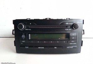 Radio cd/ sistema audio TOYOTA AURIS FASTBACK (2007-2012) 1.4 D-4D (NDE150_) 90CV 1364CC
