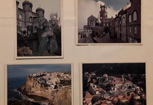 Conjunto de 4 postais de Sintra