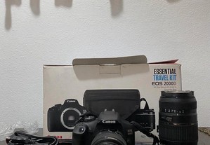 Kit Canon EOS 2000D 18-55mm + Lente 70-300mm