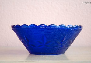 Taça saladeira vintage cobalto vidro Marinha Gde