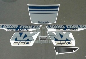 Autocolantes para honda NX 250 1988 - azul