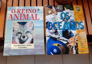 Livros educativos reino animal e oceanos