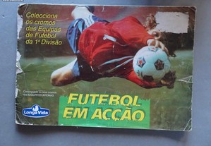 Caderneta de cromos de futebol - Futebol em Acção Longa Vida