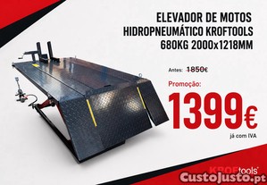 Elevador De Motos Hidropneumático 680kg Kroftools 2000x1218mm