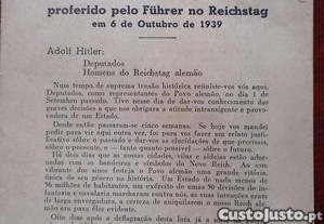 Discurso Fuhrer no Reichstag 1939