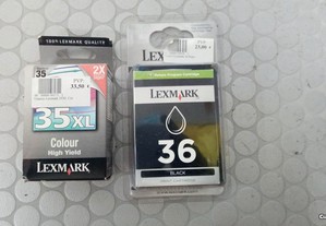 Tinteiro Lexmark 36 Preto e 35XL Cor