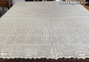 Toalha de mesa, de renda, beje 180 x 180 com