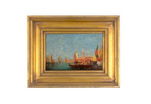Pintura óleo Veneza Romantismo século XIX