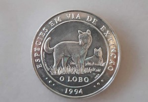 Moeda em prata,1994,Espécie via Extinção, O LOBO