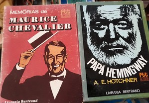 Obras de Maurice Chevalier e Hemingway