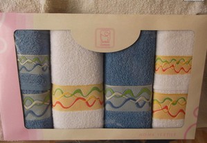 conjunto de toalhas casa de banho