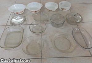 Conjunto de treze (13) travessas de cozinha tipo 