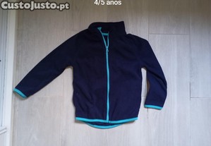 Casaco de l polar azul   Tamanho 4-5 anos