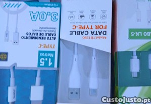 Lote cabos cada 4 euros novos tipe c ou micro usb