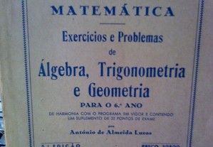 Matemática; exercícios e problemas de Álgebra ...