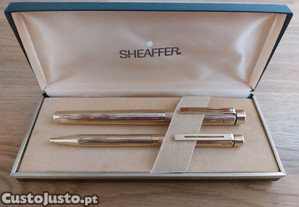Caneta e esferogrfica Sheaffer ouro 14k