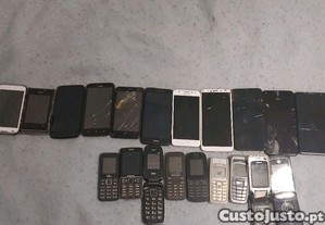 Telemoveis a funcionar visor rachado