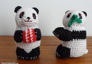 Ursos pandas feitos em croché